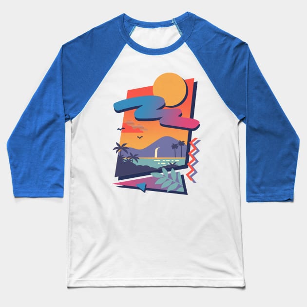 Beach Blast Baseball T-Shirt by TheChild
